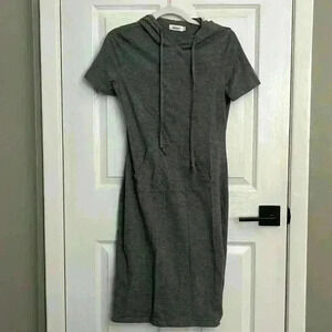 Missky Hoodie tshirt midi dress gray
